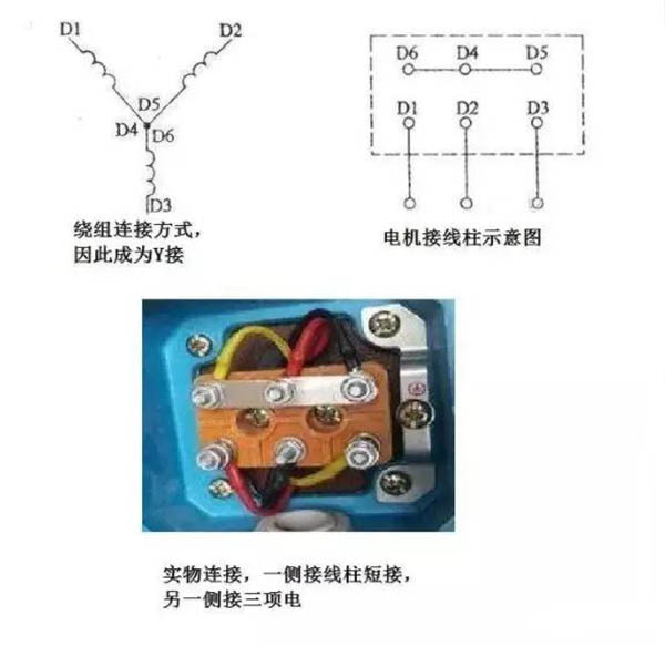3個接線柱和6個接線柱電機接法 3個接線柱和6個接線柱電機接法